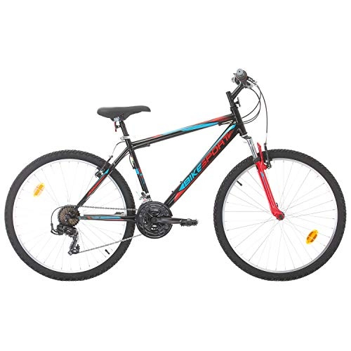 Mountain Bike : Bikesport ACTIVE MEN'S MOUNTAIN BIKE HARDTAIL 26 inch wheels Shimano 18 gears (Blue Red, S)