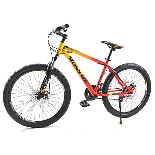 Mountain Bike : BLTR Convenient 26 inch adult bicycle newest 21-speed mountain bike male and female youth shock absorption variable speed mountain bike 26 * 2.125 (Color : 7909 yellow red, Size : 21)