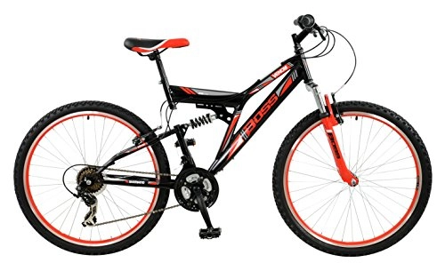 Mountain Bike : BOSS Venom Mens Mountain Bike, Black & red, 26