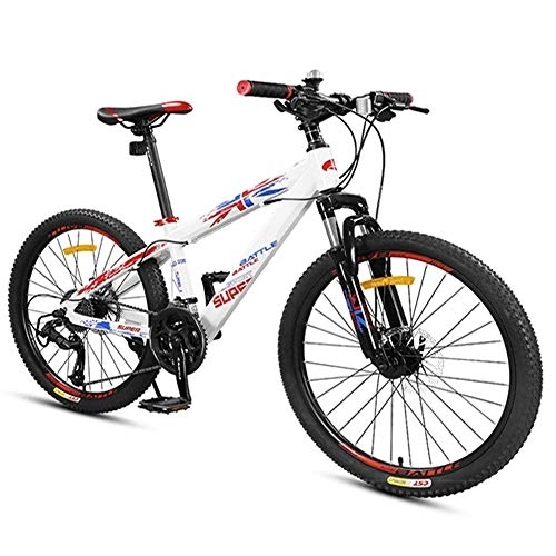 Mountain Bike : Boys Mountain Bikes, Mountain Trail Bikes with Dual Disc Brake, Front Suspension Aluminum Frame All Terrain Mountain Bicycle fengong