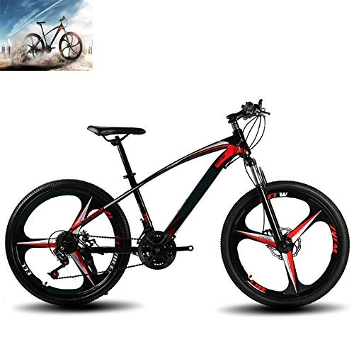 Mountain Bike : CAGYMJ 26 Inch Mountain Bikes, Men's Disc Brake Hardtail Mountain Bike, Bicycle Adjustable Seat, High-Carbon Steel Frame, 21 Speed, black