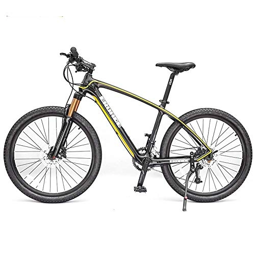 Mountain Bike : Carbon Fiber Suspension Mountain BikeBicycle 27.5 Inches Mens MTB Disc Brakes Bicycle, B-27.5in
