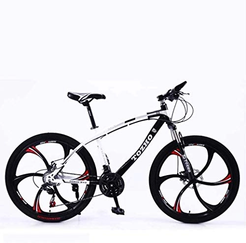 Mountain Bike : Ceiling Pendant Adult-bcycles BMX Bicycle, 26 Inch Mountain Bikes, High-Carbon Steel Soft Tail Bike, Double Disc Brake, Adult Student Variable Speed Bike (Color : White black, Size : 21 Speed)