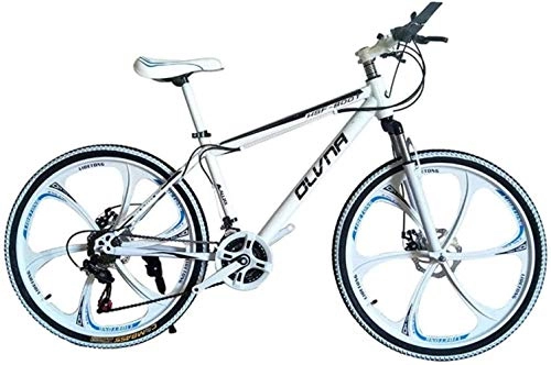 Mountain Bike : Ceiling Pendant Adult-bcycles BMX Mountain Bike Student Bicycle Double Disc Brake Speed Change Mountain Bike Men And Women Adult Car-All White-six Cutter Wheel_26 Inch 21 Speed