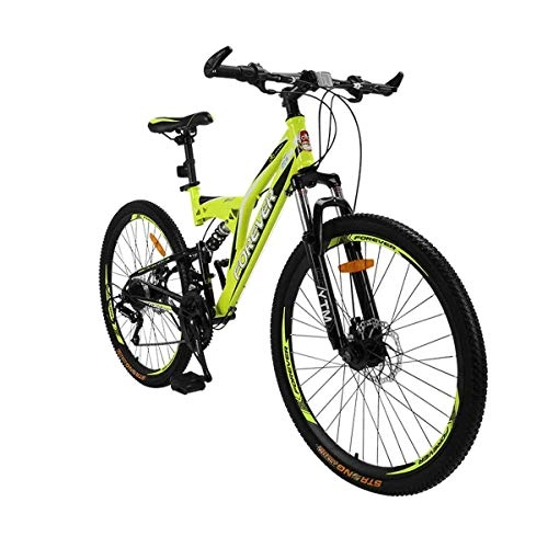 Mountain Bike : Cheapest Folding 26" Wheel Mountain Bike, 24 Speed Small 16" Steel Frame, Unisex, City Commuter Bicycles, Green, 24