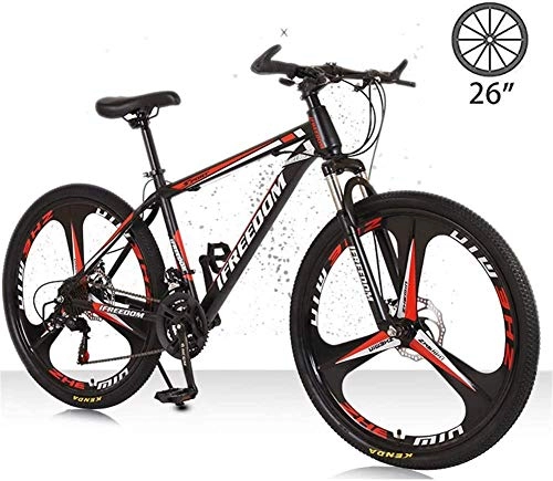 Mountain Bike : Children Youth Bicycle, Trekking Bicycle Cross Trekking Bikes Outdoor Carbon Steel Double Brake Bicycle 26 Inch / Medium High Cycling 21 / 24 / 27 Speed-24 speed_26 inch