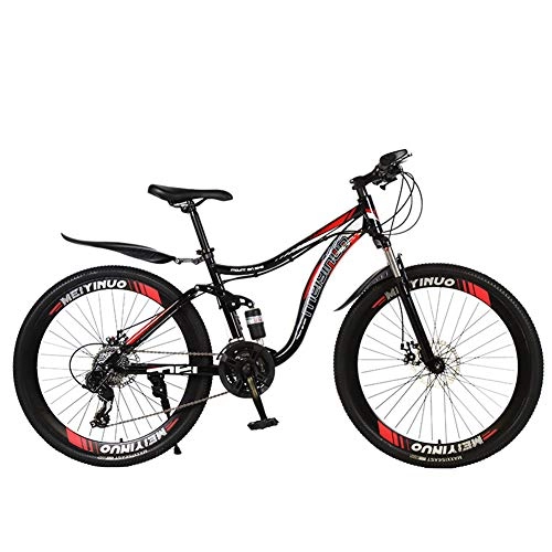 Mountain Bike : CHJ 26 inch mountain bike, double disc brakes and double suspension bikes, men's off-road racing / women's city bikes, B
