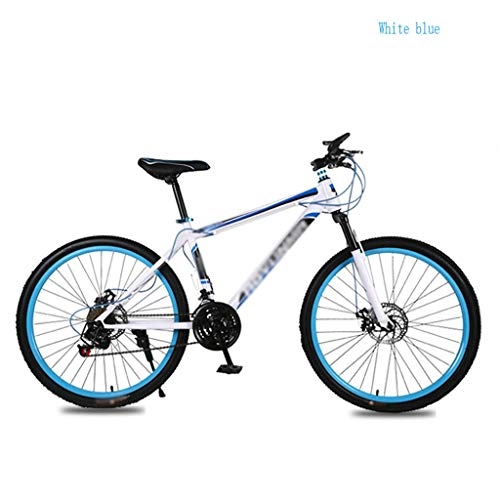 Mountain Bike : CHLDDHC Mountain Bike Adult 26-inch 21-speed Shock-absorbing Dual Disc Brake High-carbon Steel Bicycle