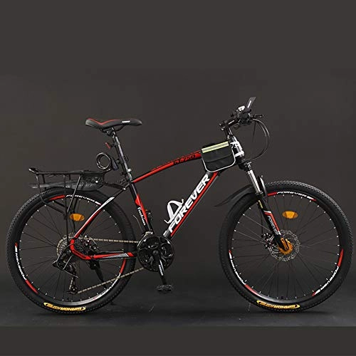Mountain Bike : CJF Adult Mountain Bike 26 Inch Outroad Bicycles with Dual Disc Brakes for Adult, Men, Women(21-Speed, 24-Speed, 27-Speed, 30-Speed), A, 27 speed