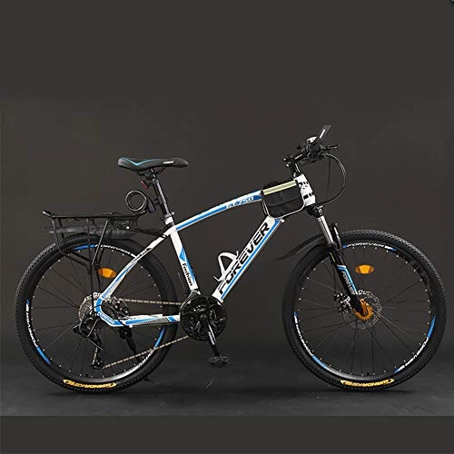 Mountain Bike : CJF Adult Mountain Bike 26 Inch Outroad Bicycles with Dual Disc Brakes for Adult, Men, Women(21-Speed, 24-Speed, 27-Speed, 30-Speed), B, 24 speed