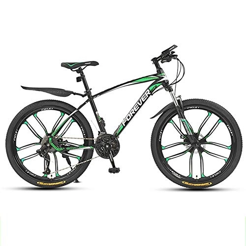 Mountain Bike : CJF Mountain Bike Women And Men 26 Inch 21 Speed Shock Dual Disc Brakes Student Bicycle for Fitness Workout, C