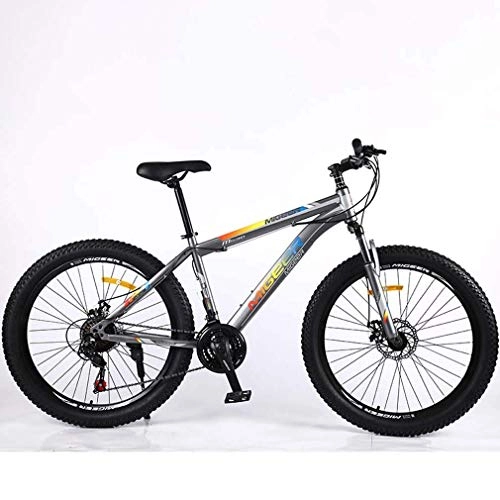 Mountain Bike : CJH Offroad, Outdoors Sport, Variable Speed, Mens 26 inch Mountain Bike, Double Disc Brake Adult Mountain Bikes, Juvenile Student City Road Racing Bike, 3.0 Wide Wheels 21 Speed Bicycle, G