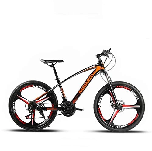Mountain Bike : Cloth-YG 24 Inch Adult Mountain Bike, Double Disc Brake Bikes, Beach Snowmobile Bicycle, Upgrade High-Carbon Steel Frame, Aluminum Alloy Wheels, Orange, 27 speed