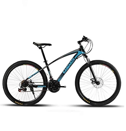 Mountain Bike : Cloth-YG Adult Mountain Bike, Double Disc Brake Bikes, Beach Snowmobile Bicycle, Upgrade High-Carbon Steel Frame, 24 Inch Wheels, Blue, 21 speed