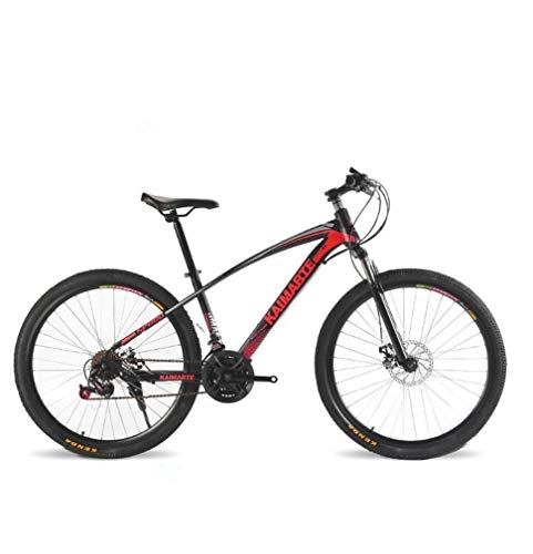 Mountain Bike : Cloth-YG Adult Mountain Bike, Double Disc Brake Bikes, Beach Snowmobile Bicycle, Upgrade High-Carbon Steel Frame, 24 Inch Wheels, Red, 21 speed