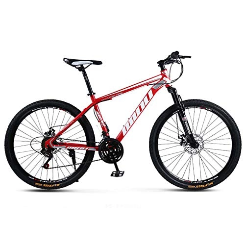 Mountain Bike : Cloth-YG Adult Mountain Bike, High-carbon steel Frame, Beach Snowmobile Bicycle, Double Disc Brake Cruiser Bicycles, 26 Inch Aluminum Alloy Wheels, Red, 30 speed