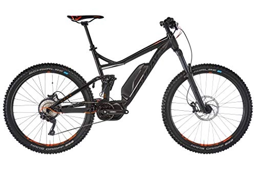 Mountain Bike : Conway eWME 327 2019 E-MTB Fully Black Matt / Orange, Black matte / orange, S | 41cm