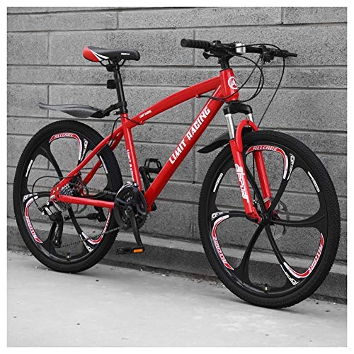 Mountain Bike : COSCANA 26 Inch Mountain Bikes, Unisex MTB Bike Bicycles, 21-27 Speed Comfortable Bike, Dual Disc Brakes Mountain BicycleRed-27 Speed