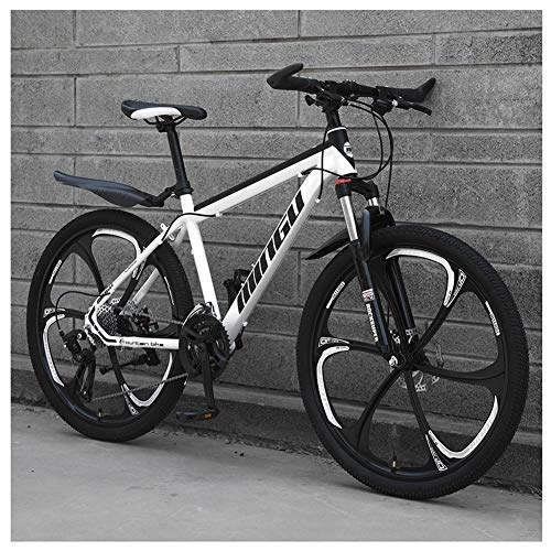Mountain Bike : COSCANA Mountain Bike, 26 Inch Wheels 21-30 Speed Bicycle, Adult Teens Bicycle Front Suspension, MTB Bikes For Men And Women OutdoorWhite-30 Speed