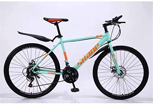 Mountain Bike : Country Mountain Bike 24 / 26 Inch Double Disc Brake, Adult MTB Country Gearshift Bicycle, Hardtail Mountain Bike with Adjustable Seat Carbon Steel Spoke Wheel, 21-stage shift, 26inches