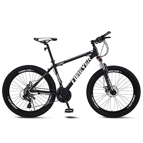 Mountain Bike : CPY-EX Adult Mountain Bike 26 Inch Double Disc Brake City Bicycle One-Wheel Off-Road Variable Speed MTB Mountain Bike(21 / 24 / 27 / 30 Speed), C, 24