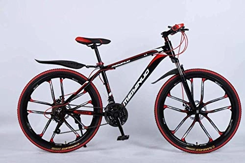 Mountain Bike : CSS 26In 24-Speed Mountain Bike for Adult, Lightweight Aluminum Alloy Full Frame, Wheel Front Suspension Mens Bicycle, Disc Brake 6-11, Black 5