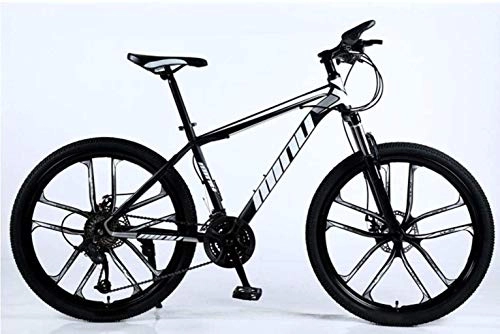 Mountain Bike : CSS Mountain Bike 26" inch Steel Frame, 21 24 27 30 Speed Fully Adjustable Rear Shock Unit Front Suspension Forks Shock Absorption Bicycle 7-10, 30