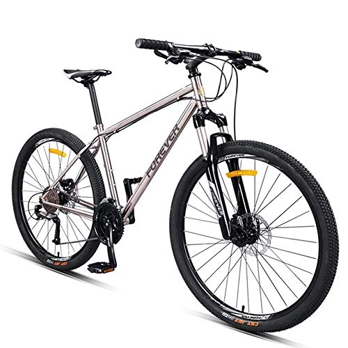 Mountain Bike : CXY-JOEL Adult Mountain Bikes, 27.5 inch Steel Frame Hardtail Mountain Bike, Mechanical Disc Brakes Anti-Slip Bikes, Men Womens All Terrain Mountain Bicycle, 30 Speed Suitable for Men and Women, Cycli