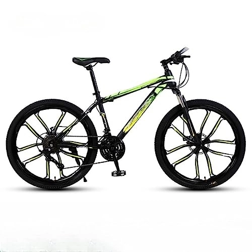 Mountain Bike : DADHI 26-inch Outdoor Mountain Bike, Shock-absorbing Bicycle, High Carbon Steel Frame, for Men Women, Load-bearing 120kg (cyan 21 speeds)