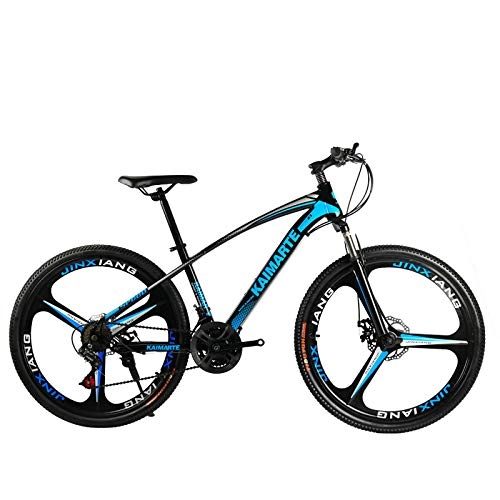 Mountain Bike : Dafang Mountain bikes, shock-absorbing disc brakes for riding, 26-inch and 21-speed mountain bikes are made of aluminum alloy-Blue_26*18.5(175-185cm)