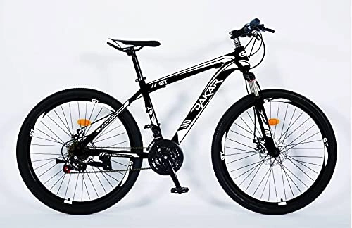 Mountain Bike : Dakar Gt Adult Mountain Bike 29-Inch Wheels, Mens, Womens, Kids 19-Inch Steel Frame, Shimano 21 Speed Gears, Disc Brakes (Black)