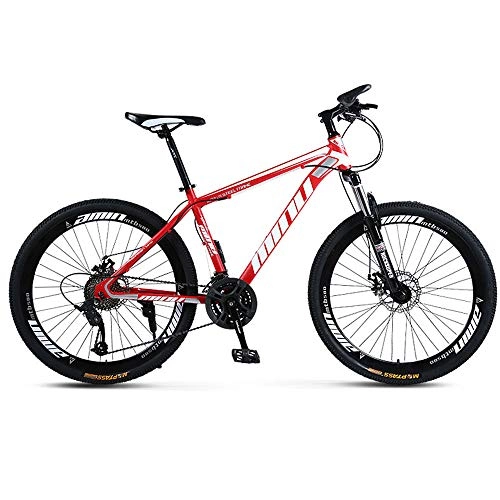 Mountain Bike : DDFGG 26 inch 21 speed mountain bike, outdoor riding, daily work, students going to school, suitable for people 1.5m to 1.85m tallRed white
