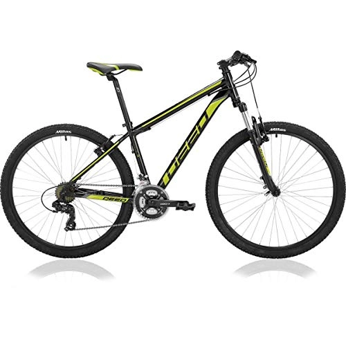 Mountain Bike : Deed Hoop 27.5 Inch 40 cm Men 21SP Rim Brakes Black / Lime