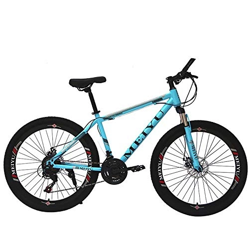 Mountain Bike : DGAGD 24 inch mountain bike adult variable speed bicycle light road racing 40 cutter wheels-blue_30 speed