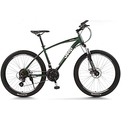 Mountain Bike : DGHJK Mountain Bikes, Unisex 24 Speed Shock Dual Disc Brakes Adult Bicycle, Road Bicycles Fat Tire Aluminum Frame