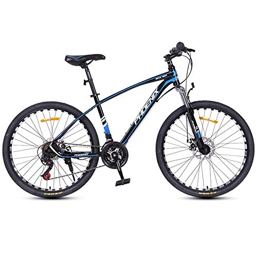 Mountain Bike : DMLGQ Mountain Bike Disc Brakes Mountain Bicycle 26 inches 24 speed Black blue High-carbon steel