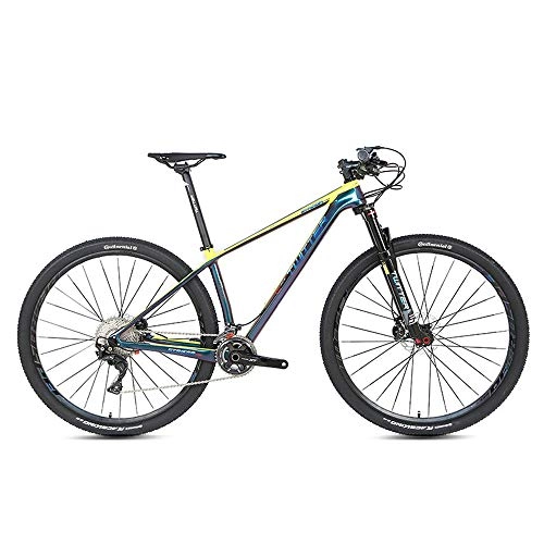 Mountain Bike : DRAKE18 Carbon fiber mountain bike, XT27.5 inch 29 inch 22 speed 33 speed double disc brake adult men and women cross country mountaineering bicycle outdoor riding, B, 27.5in*15in