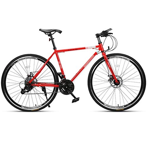 Mountain Bike : Dual Suspension Full Suspension Mountain Bike, Road Bike Bicycles, Brisk Variable Speed Mountain Bike, Adult Unisex MTB, 24 / 30 Speed, 26-inch Wheels, 700C ( Color : 24-speed red , Size : 26 inches )