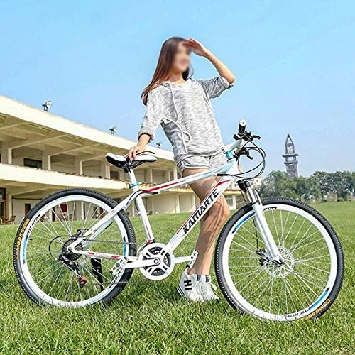 Mountain Bike : Dual Suspension Mountain Bikes Comfort & Cruiser Bikes Commuter City Hardtail Bike 24 Inch Wheel - 21 Speed Sports Leisure City Road Bicycle Unisex (Color : A)-D