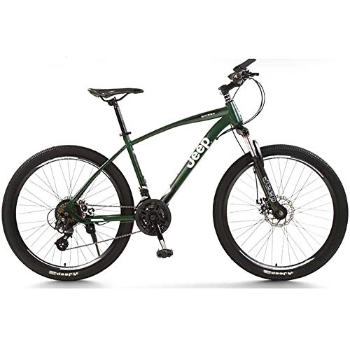 Mountain Bike : DULPLAY Mountain Bikes, Unisex 24 Speed Shock Dual Disc Brakes Adult Bicycle, Road Bicycles Fat Tire Aluminum Frame B 27.5inch(170-190cm)