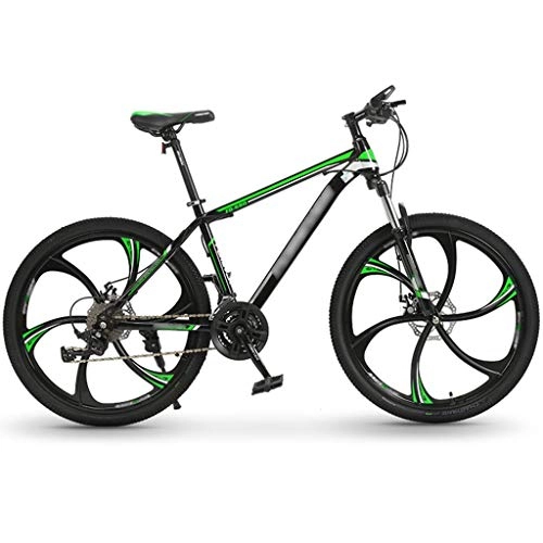 Mountain Bike : DXIUMZHP Dual Suspension Lightweight Road Bikes For Men And Women, Bicycle, Double Shock-absorbing Off-road Mountain Bike, 24 / 26 Inch Wheels, 24-speed Adjustment (Color : Green, Size : 26 inches)