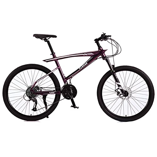 Mountain Bike : EASSEN Adult 26-inch Mountain Bike, Aluminum Alloy Frame 27-speed Off-road Shock-absorbing Bicycle With Double-disc Mechanical Brakes for Men and Women Adult Youth bright red