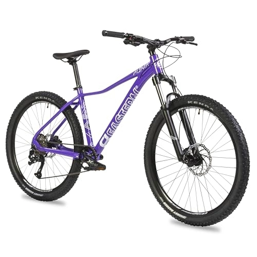 Mountain Bike : Eastern Bikes Alpaka 27.5" Lightweight MTB Mountain Bike, 9-Speed, Hydraulic Disc Brakes, Suspension Fork Available in 3 Frame Sizes. (15", Purple)