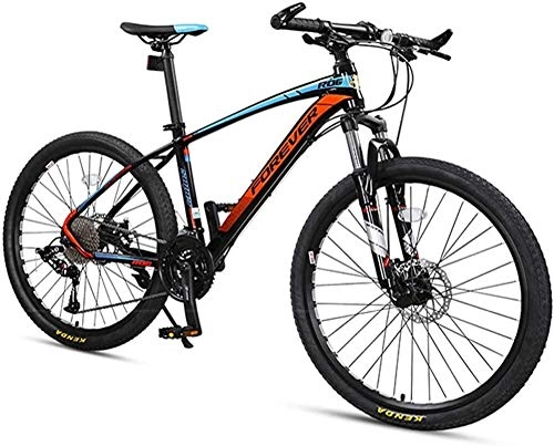 Mountain Bike : ETWJ 33 Speed Mountain Bikes 26 Inch, Men Aluminum Frame Disc Brake Hardtail Mountain Bike, All Terrain Mountain Bike (Color : Blue)