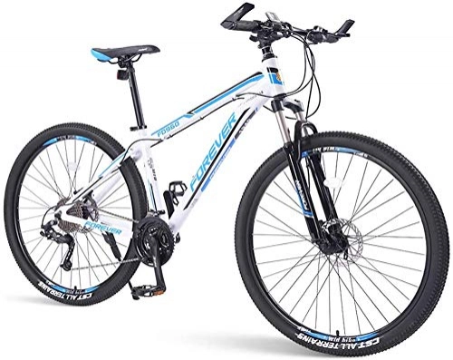 Mountain Bike : ETWJ Mens Bicycles Hardtail Mountain Bike 33-Speed, Dual Disc Brake Aluminum Frame, for Urban Roads, outdoor Outings, work, exercise (Color : Blue, Size : 26 Inch)