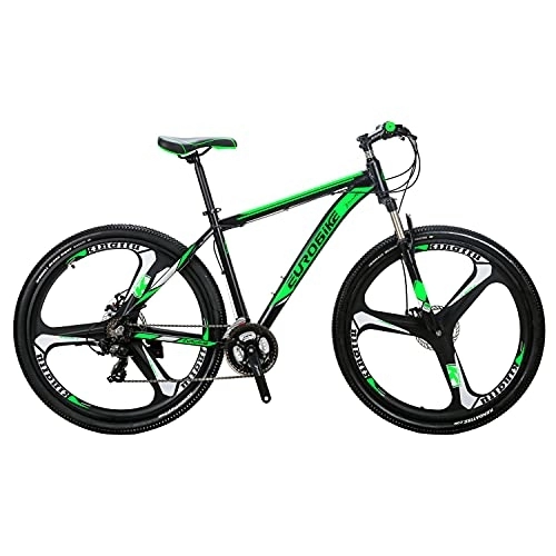 Mountain Bike : Eurobike JMC X9 Mountain Bike 29 Inches 21 Speed 3-Spoke Wheels Aluminum Frame Bicycle