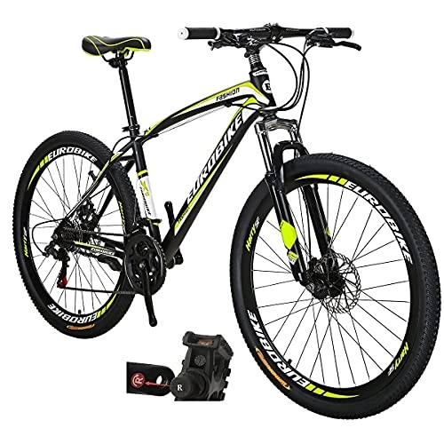 Mountain Bike : Eurobike Mountain Bikes X1 21 Speed Bicycle 27.5 Inches Muti Spoke Wheel Dual Disc Brake Bicycle Blackyellow