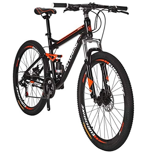 Mountain Bike : Eurobike Moutain Bike TSM S7 Bicycle 21 Speed MTB 27.5 Inches Wheels Dual suspension Bike