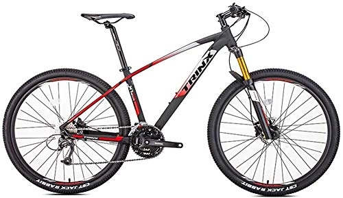 Mountain Bike : FANLIU Adult Mountain Bikes, 27-Speed 27.5 Inch Big Wheels Alpine Bicycle, Aluminum Frame, Hardtail Mountain Bike, Anti-Slip Bikes (Color : Grey)