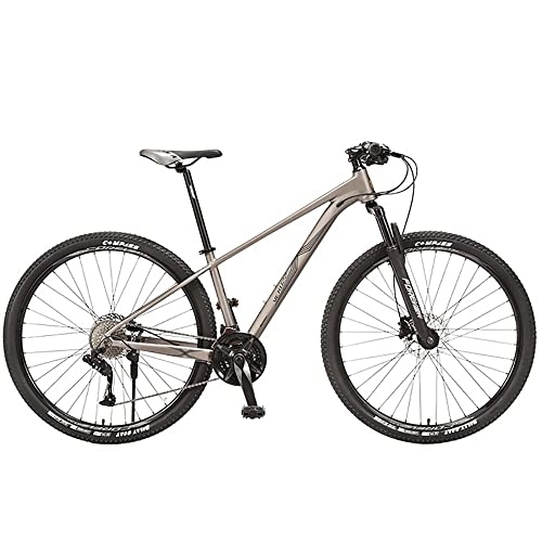 Mountain Bike : FAXIOAWA 29 Inch Mountain Bike, Hardtail Mountain Bicycle with 19" Aluminum Frame Lightweight 27 / 30 Speed Drivetrain with Disc-Brake Spokes for Men Women Men's MTB Bicycle, Suspension Forks